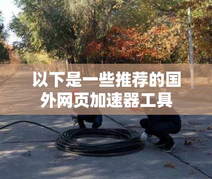 以下是一些推荐的国外网页加速器工具 以下是一些推荐的国外网页加速器工具