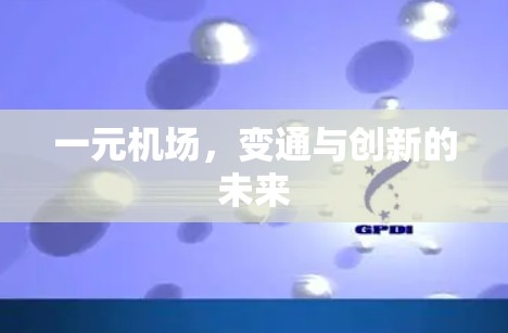 一元机场,变通与创新的未来 一元机场,变通与创新的未来