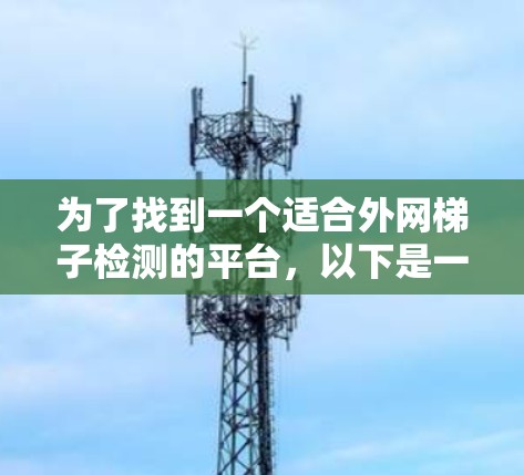 为了找到一个适合外网梯子检测的平台,以下是一些步骤性的建议 为了找到一个适合外网梯子检测的平台,以下是一些步骤性的建议