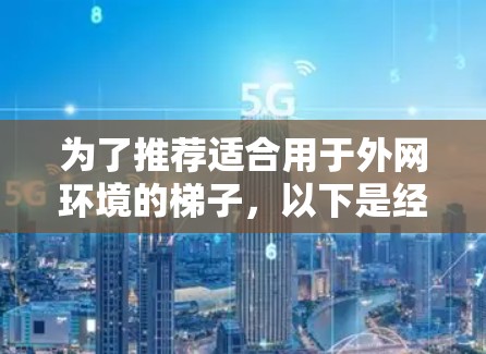 为了推荐适合用于外网环境的梯子,以下是经过分析和思考后的一些推荐,基于多个因素考虑,包括品牌、性能、价格和适用场景 为了推荐适合用于外网环境的梯子,以下是经过分析和思考后的一些推荐,基于多个因素考虑,包括品牌、性能、价格和适用场景