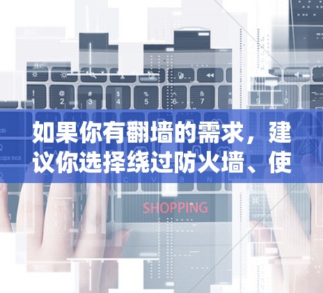 如果你有翻墙的需求，建议你选择绕过防火墙、使用缓存或缓带的工具，而不是通过付费的软件。这些方法更安全且更符合网络使用规范