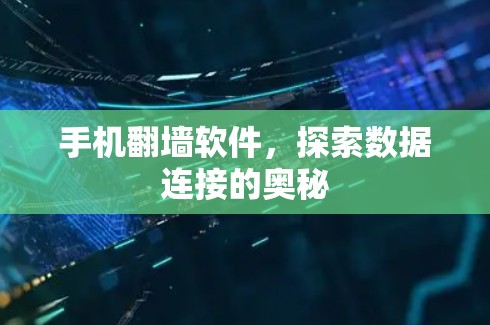 手机翻墙软件，探索数据连接的奥秘