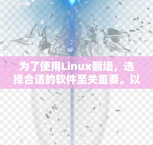 为了使用Linux翻墙，选择合适的软件至关重要。以下是一些推荐的工具，根据你的需求和网络配置进行选择