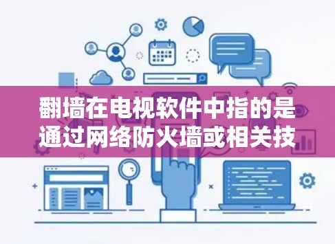 翻墙在电视软件中指的是通过网络防火墙或相关技术将视频内容从一个服务器转移到另一个服务器，通常涉及中国的或外国的服务器。以下是对翻墙的详细分析
